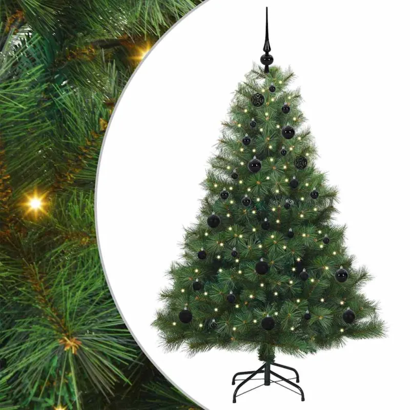 Dirbtinė Kalėdų eglutė su 150 LED Žalia 150 cm PE ir PVC