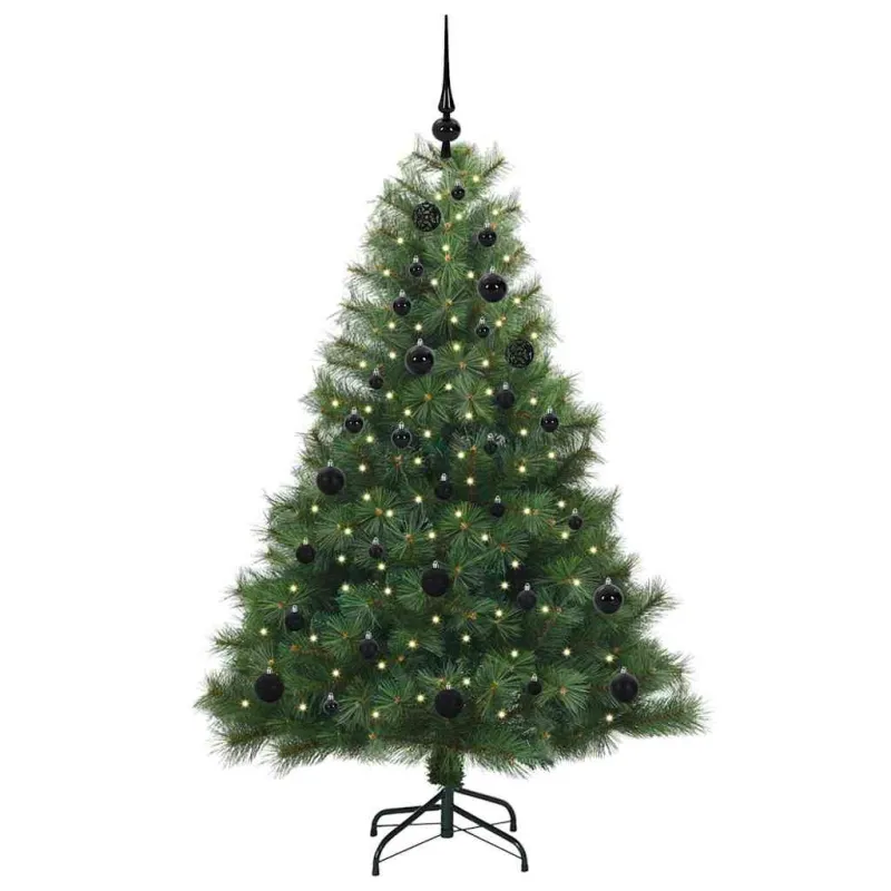 Dirbtinė Kalėdų eglutė su 150 LED Žalia 150 cm PE ir PVC