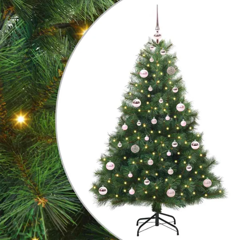 Dirbtinė Kalėdų eglutė su 150 LED Žalia 150 cm PE ir PVC