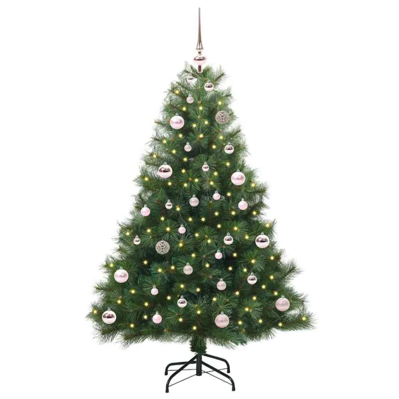 Dirbtinė Kalėdų eglutė su 150 LED Žalia 150 cm PE ir PVC