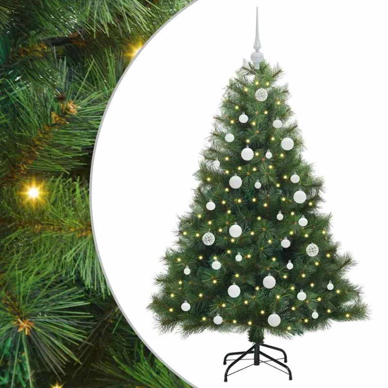 Dirbtinė Kalėdų eglutė su 150 LED Žalia 150 cm PE ir PVC