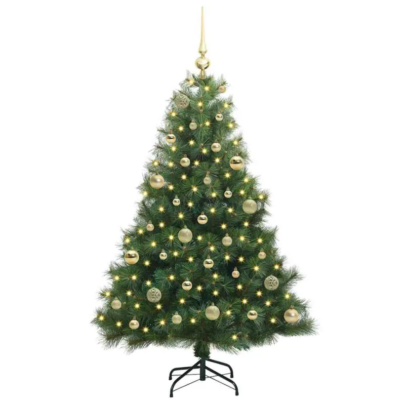 Dirbtinė Kalėdų eglutė su 150 LED Žalia 150 cm PE ir PVC