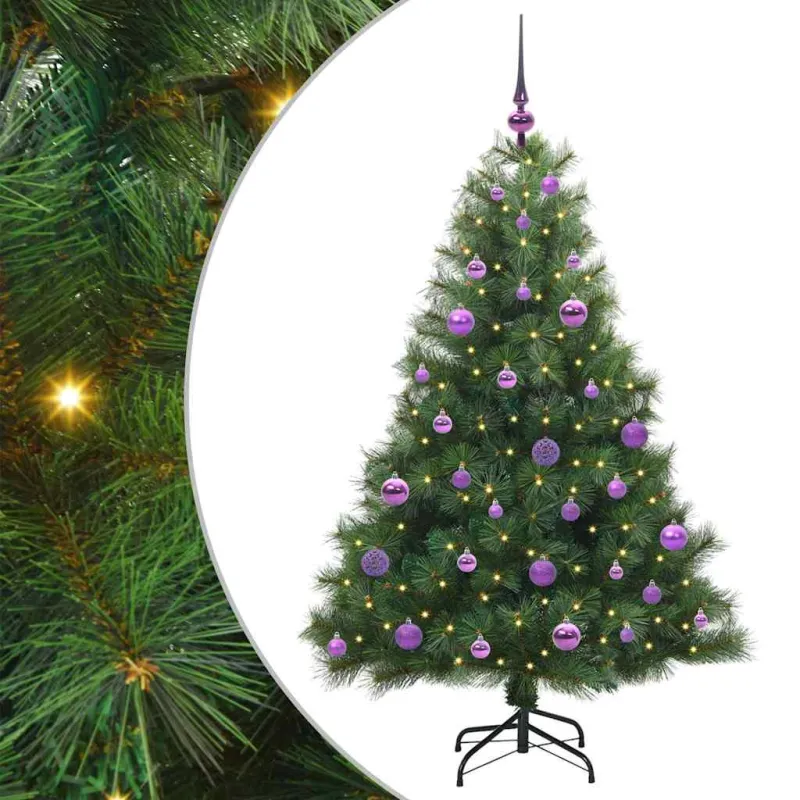 Dirbtinė Kalėdų eglutė su 150 LED Žalia 150 cm PE ir PVC