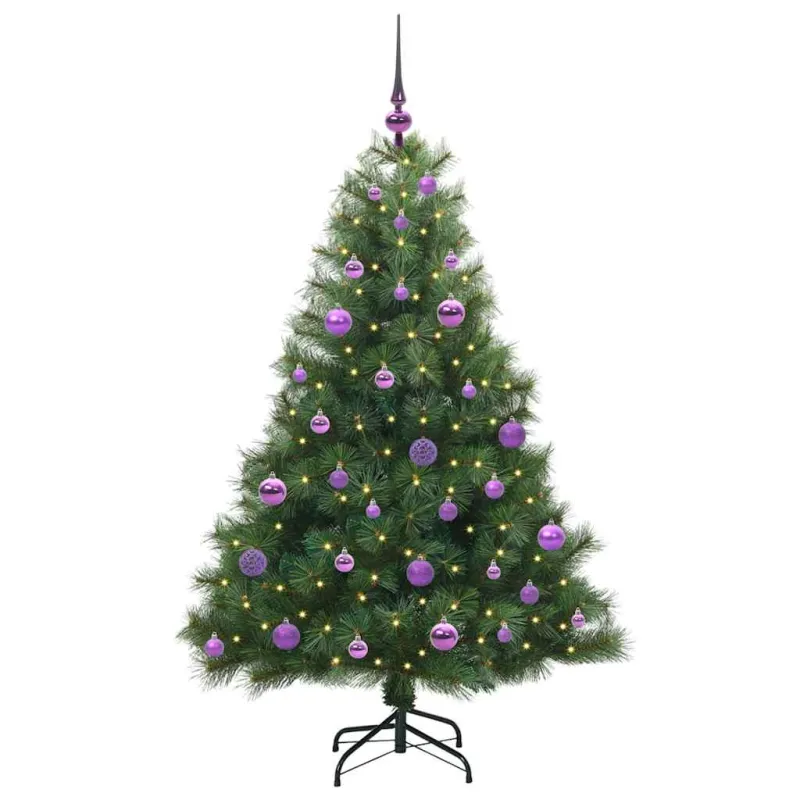 Dirbtinė Kalėdų eglutė su 150 LED Žalia 150 cm PE ir PVC