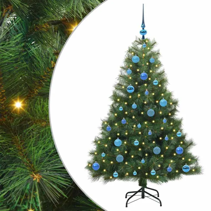Dirbtinė Kalėdų eglutė su 150 LED Žalia 150 cm PE ir PVC