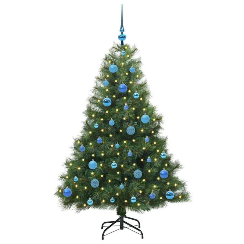 Dirbtinė Kalėdų eglutė su 150 LED Žalia 150 cm PE ir PVC