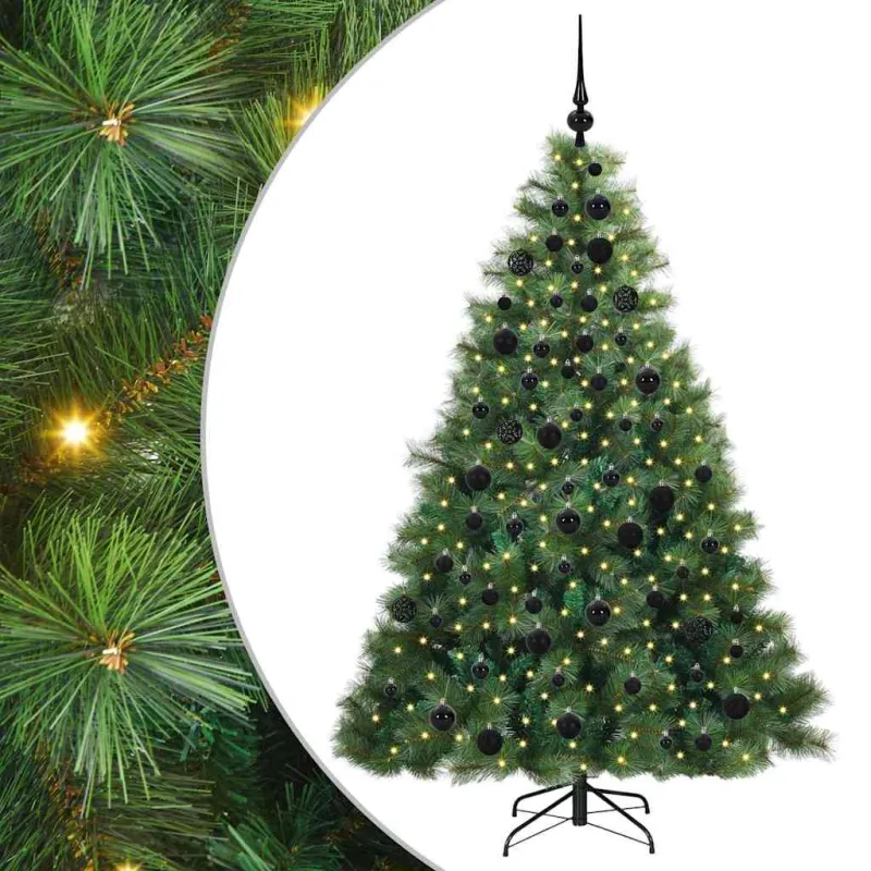 Dirbtinė Kalėdų eglutė su 300 LED Žalia 180 cm PE ir PVC
