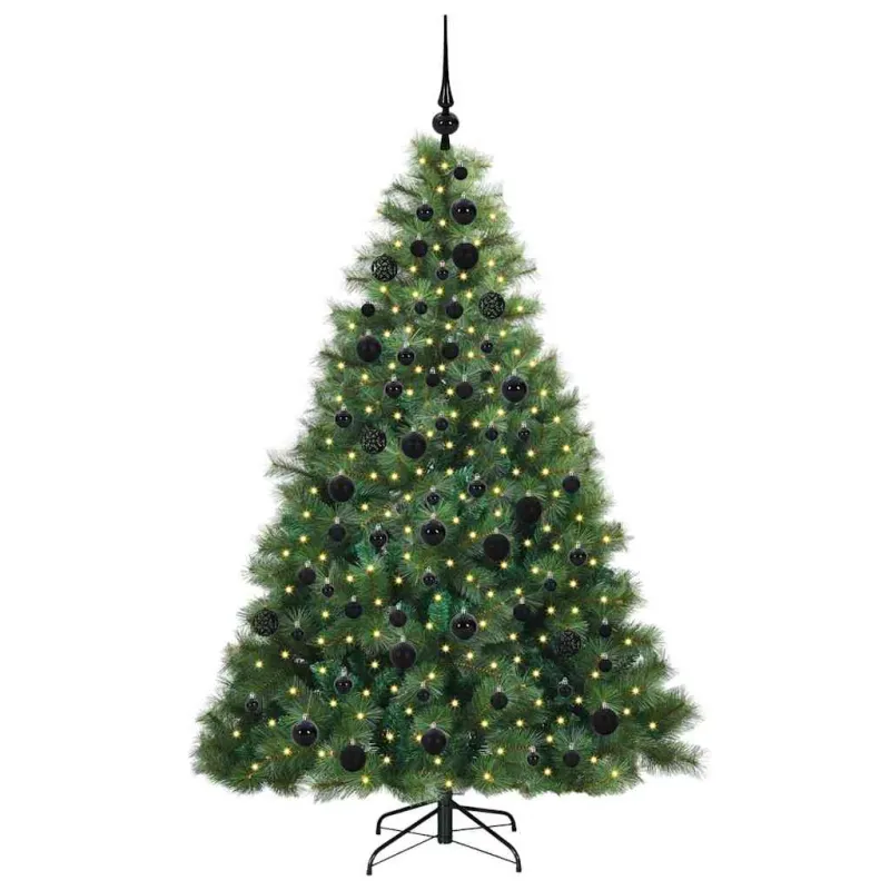 Dirbtinė Kalėdų eglutė su 300 LED Žalia 180 cm PE ir PVC
