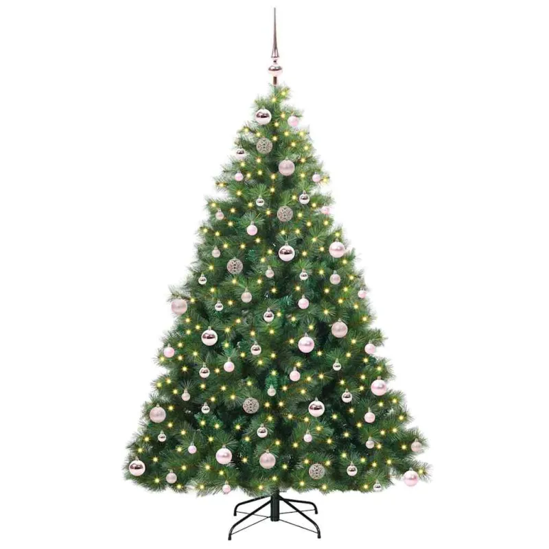 Dirbtinė Kalėdų eglutė su 300 LED Žalia 180 cm PE ir PVC