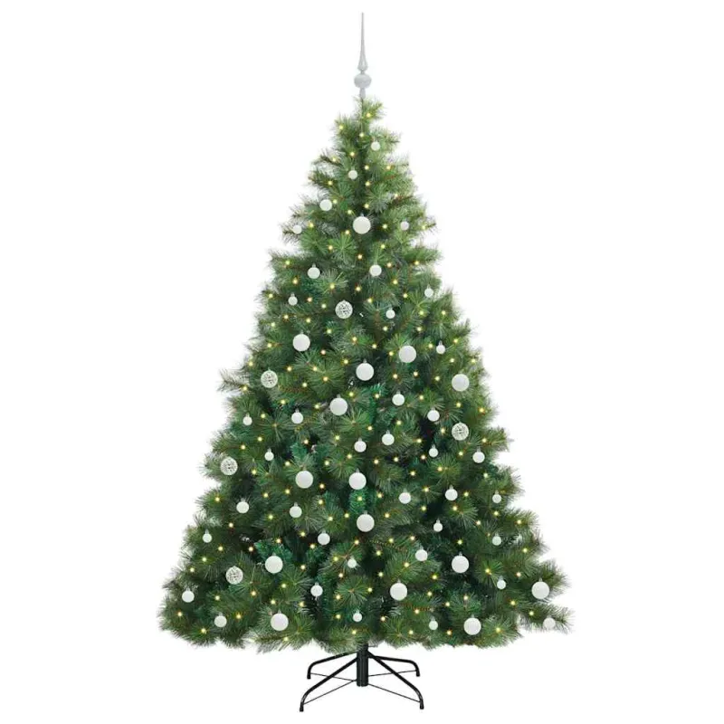 Dirbtinė Kalėdų eglutė su 300 LED Žalia 180 cm PE ir PVC