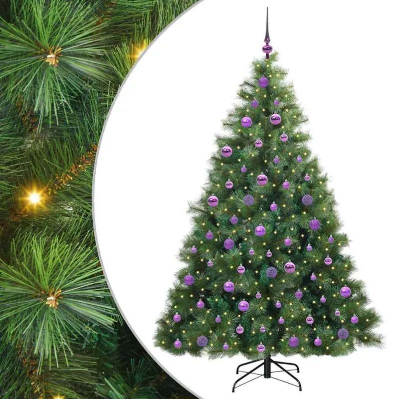 Dirbtinė Kalėdų eglutė su 300 LED Žalia 180 cm PE ir PVC