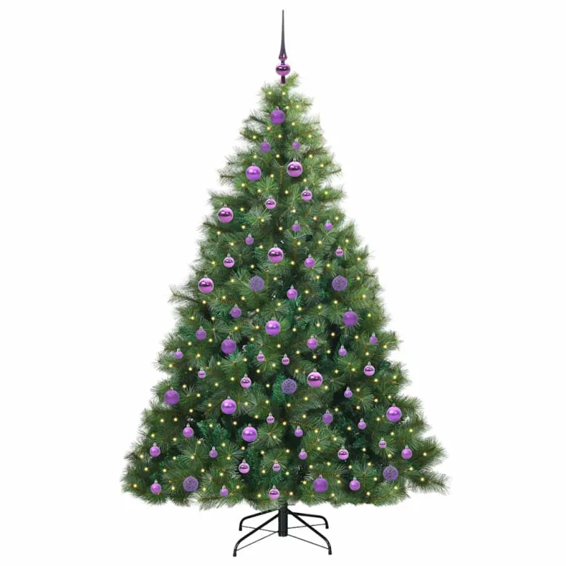 Dirbtinė Kalėdų eglutė su 300 LED Žalia 180 cm PE ir PVC