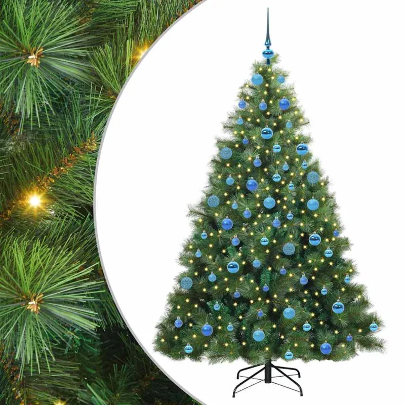 Dirbtinė Kalėdų eglutė su 300 LED Žalia 180 cm PE ir PVC