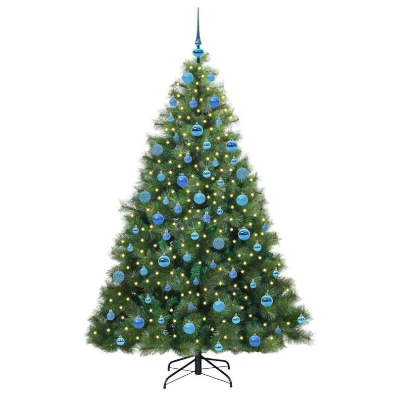 Dirbtinė Kalėdų eglutė su 300 LED Žalia 180 cm PE ir PVC