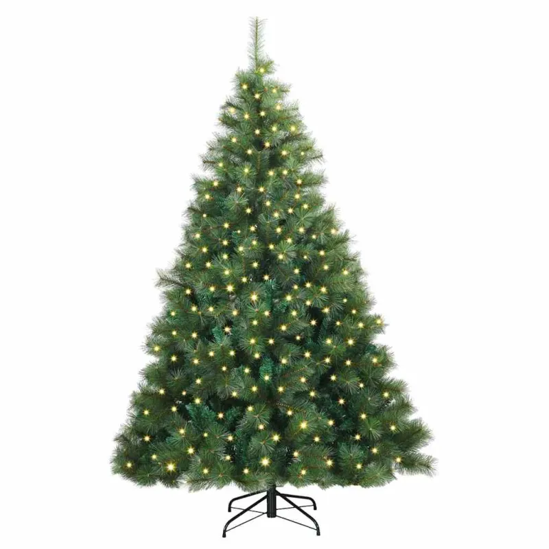 Dirbtinė Kalėdų eglutė su 300 LED Žalia 210 cm PE ir PVC