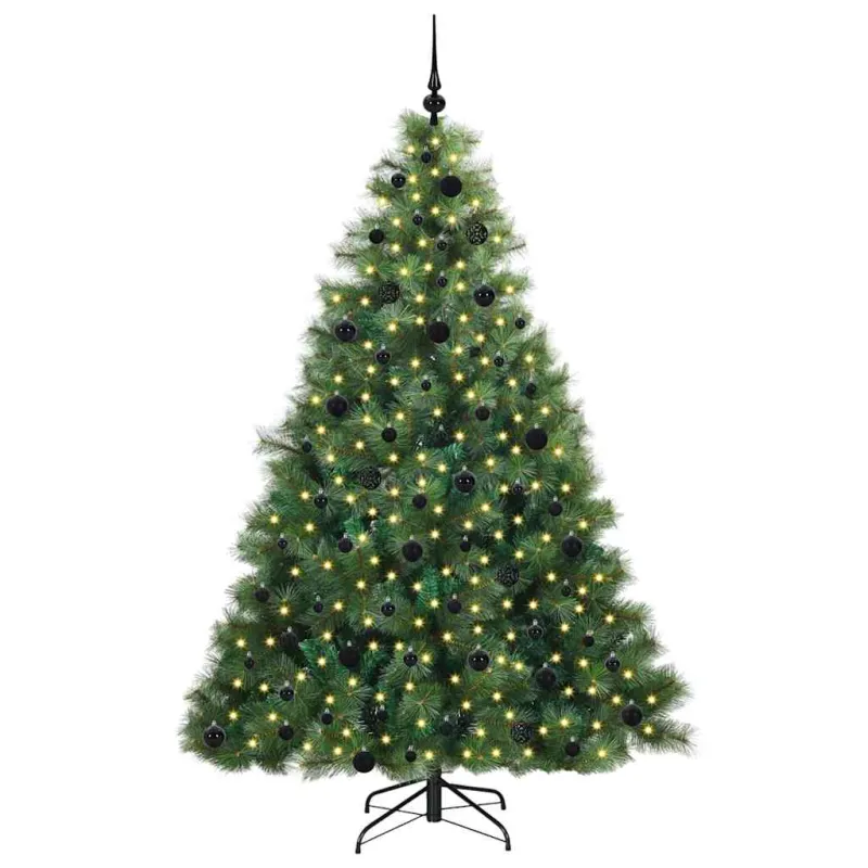 Dirbtinė Kalėdų eglutė su 300 LED Žalia 210 cm PE ir PVC