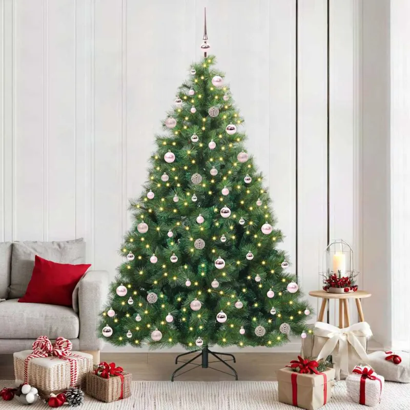 Dirbtinė Kalėdų eglutė su 300 LED Žalia 210 cm PE ir PVC