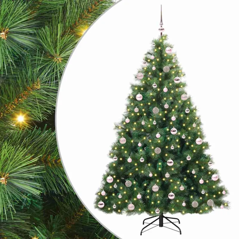Dirbtinė Kalėdų eglutė su 300 LED Žalia 210 cm PE ir PVC
