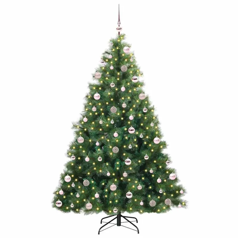 Dirbtinė Kalėdų eglutė su 300 LED Žalia 210 cm PE ir PVC