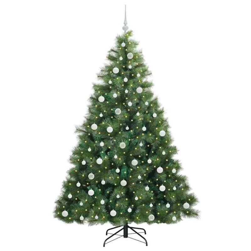 Dirbtinė Kalėdų eglutė su 300 LED Žalia 210 cm PE ir PVC