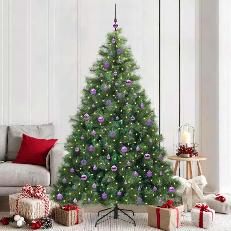 Dirbtinė Kalėdų eglutė su 300 LED Žalia 210 cm PE ir PVC