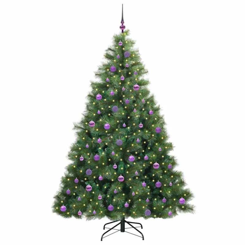 Dirbtinė Kalėdų eglutė su 300 LED Žalia 210 cm PE ir PVC