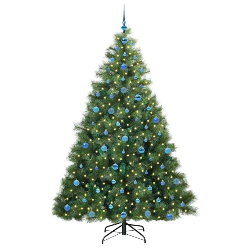 Dirbtinė Kalėdų eglutė su 300 LED Žalia 210 cm PE ir PVC