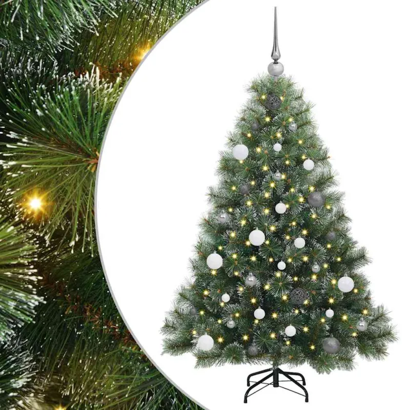 Dirbtinė Kalėdų eglutė su 150 LED Žalia 150 cm PE ir PVC
