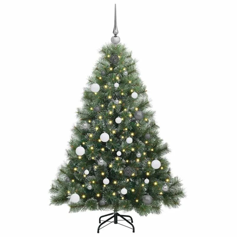 Dirbtinė Kalėdų eglutė su 150 LED Žalia 150 cm PE ir PVC