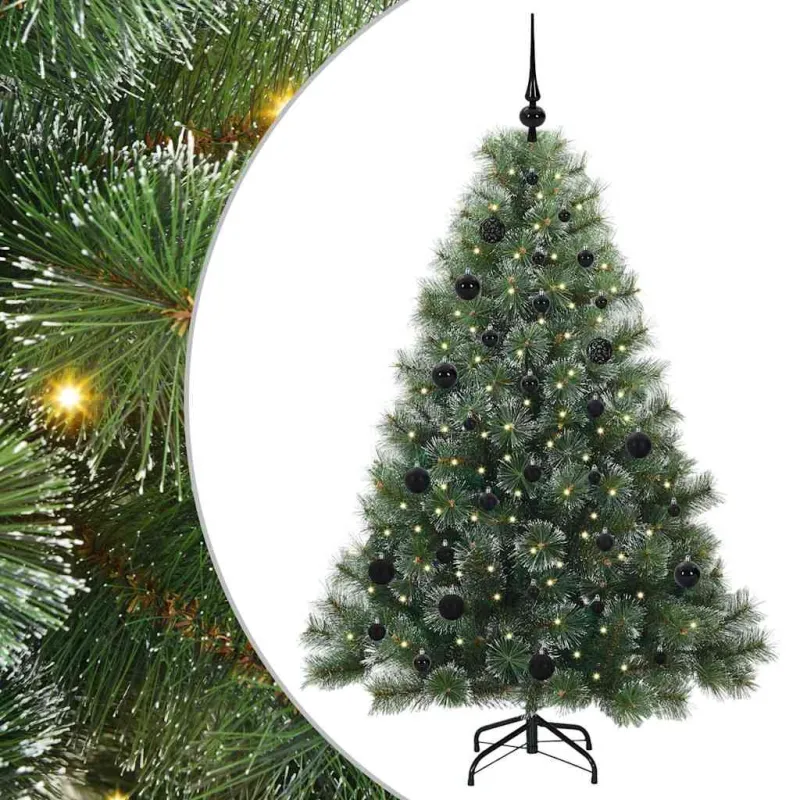 Dirbtinė Kalėdų eglutė su 150 LED Žalia 150 cm PE ir PVC