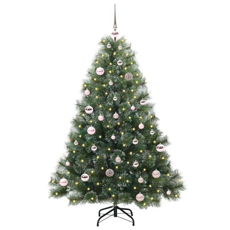 Dirbtinė Kalėdų eglutė su 150 LED Žalia 150 cm PE ir PVC