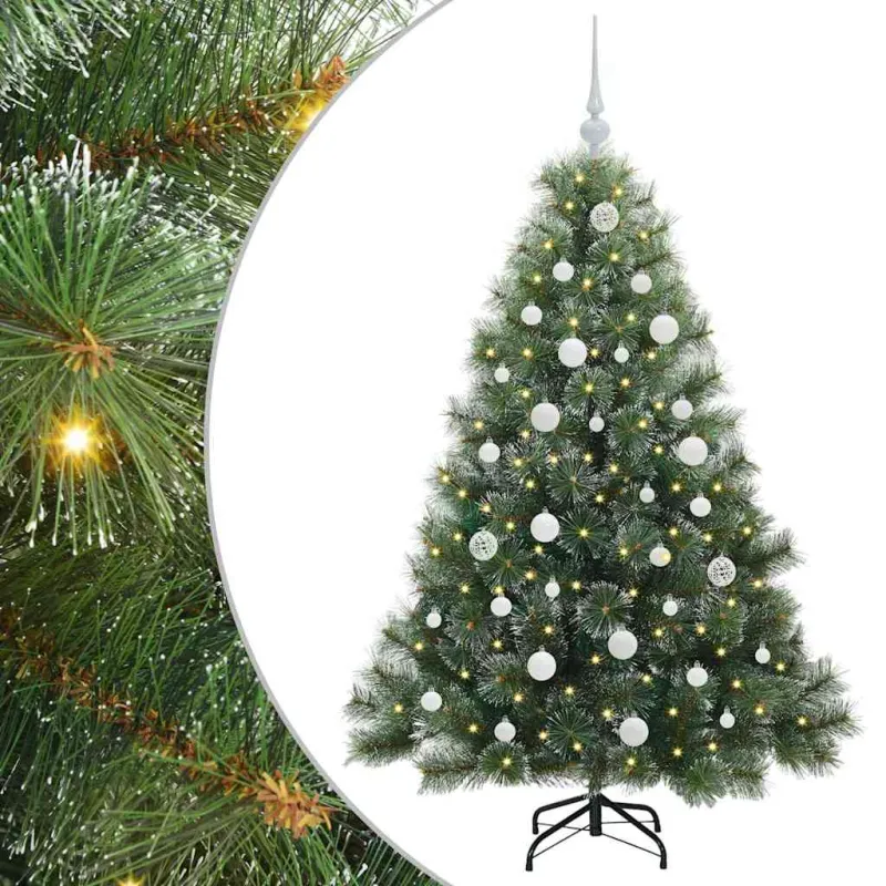 Dirbtinė Kalėdų eglutė su 150 LED Žalia 150 cm PE ir PVC