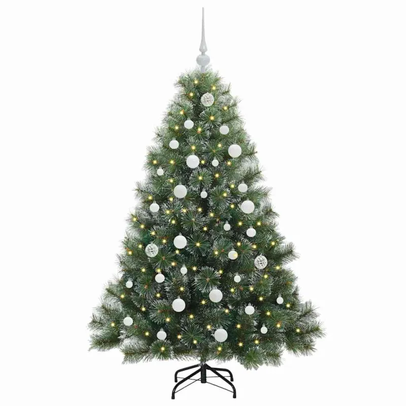 Dirbtinė Kalėdų eglutė su 150 LED Žalia 150 cm PE ir PVC