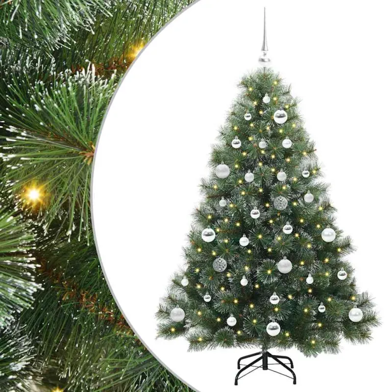 Dirbtinė Kalėdų eglutė su 150 LED Žalia 150 cm PE ir PVC