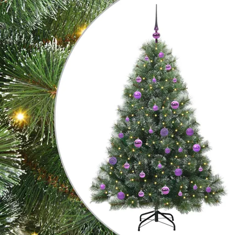 Dirbtinė Kalėdų eglutė su 150 LED Žalia 150 cm PE ir PVC