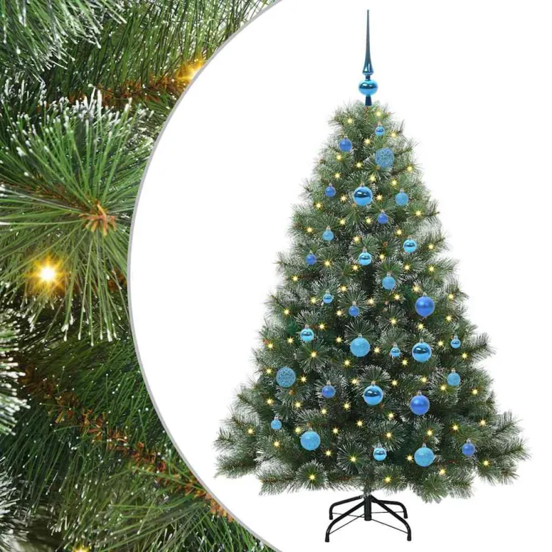 Dirbtinė Kalėdų eglutė su 150 LED Žalia 150 cm PE ir PVC