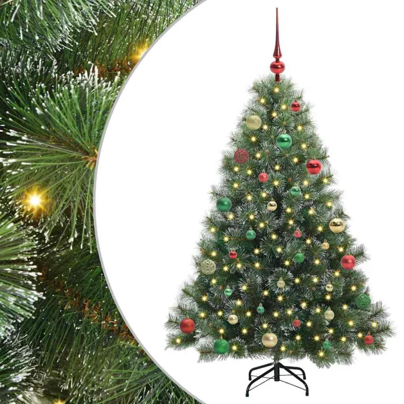 Dirbtinė Kalėdų eglutė su 150 LED Žalia 150 cm PE ir PVC