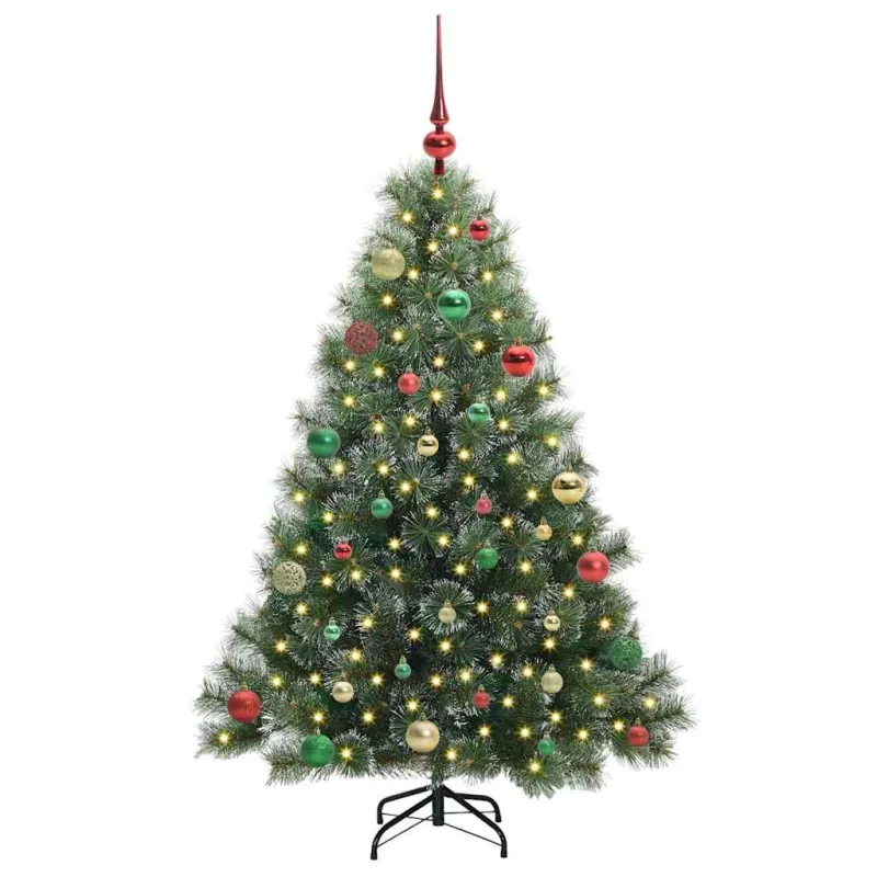 Dirbtinė Kalėdų eglutė su 150 LED Žalia 150 cm PE ir PVC