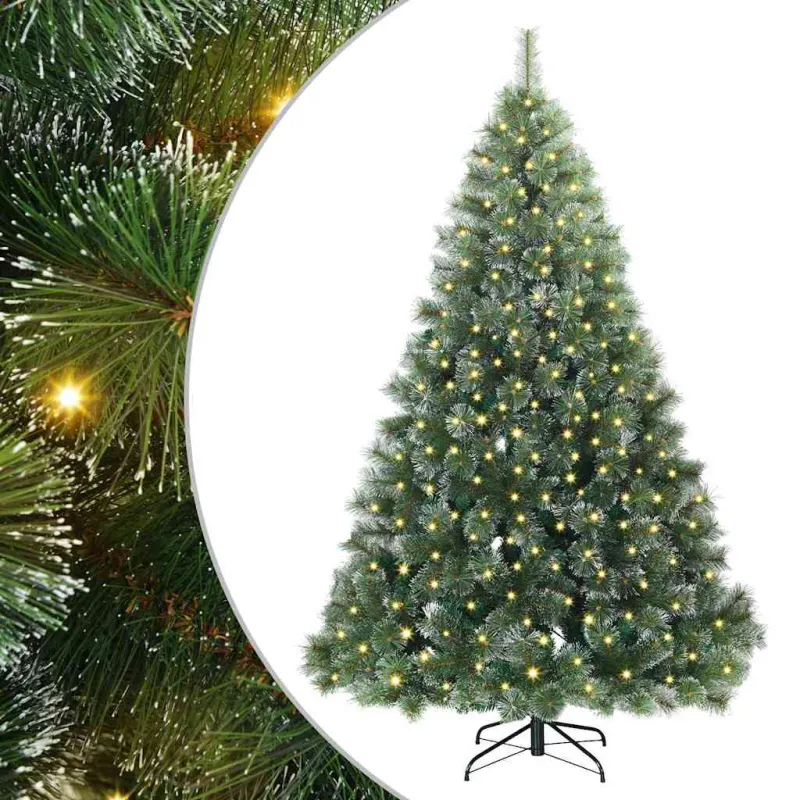 Dirbtinė Kalėdų eglutė su 300 LED Žalia 180 cm PE ir PVC