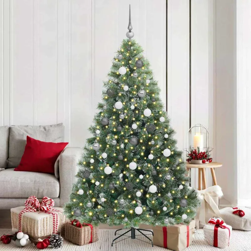 Dirbtinė Kalėdų eglutė su 300 LED Žalia 180 cm PE ir PVC