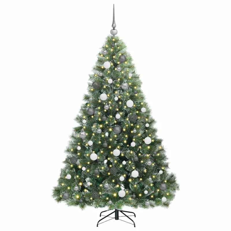 Dirbtinė Kalėdų eglutė su 300 LED Žalia 180 cm PE ir PVC