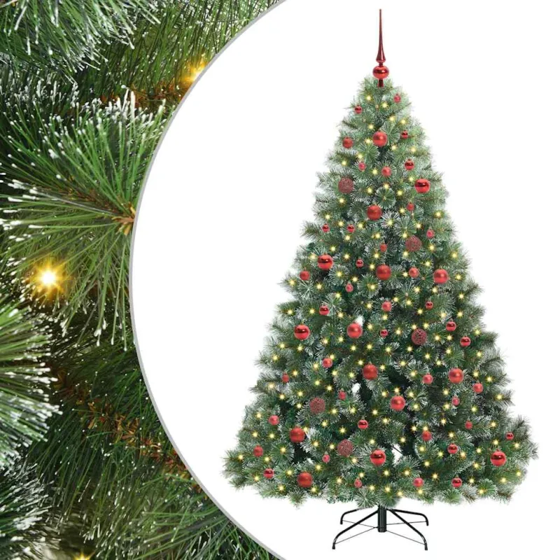 Dirbtinė Kalėdų eglutė su 300 LED Žalia 180 cm PE ir PVC