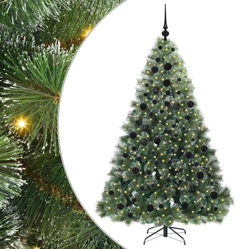 Dirbtinė Kalėdų eglutė su 300 LED Žalia 180 cm PE ir PVC