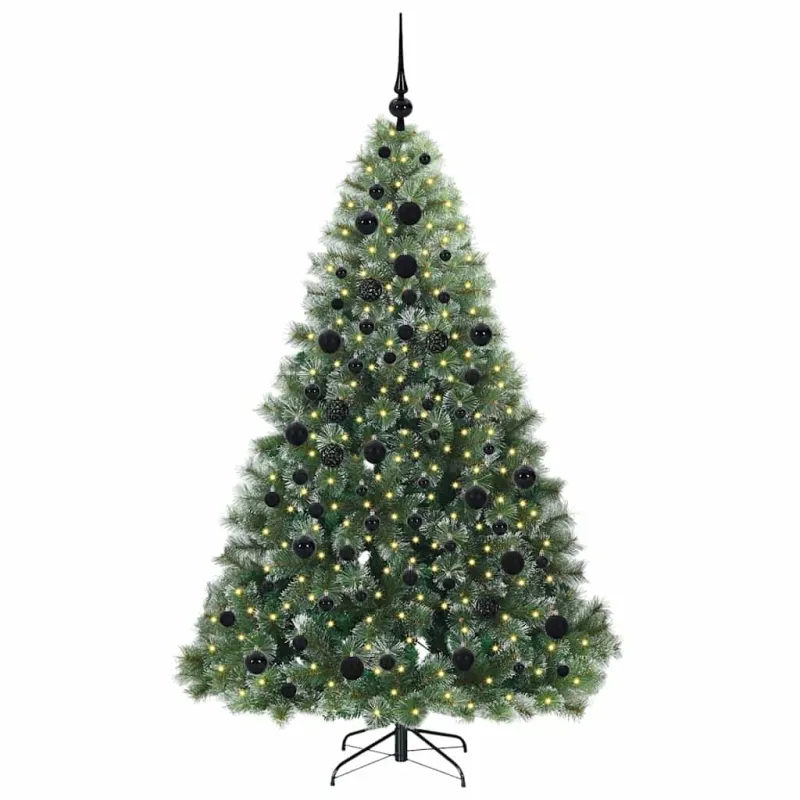 Dirbtinė Kalėdų eglutė su 300 LED Žalia 180 cm PE ir PVC