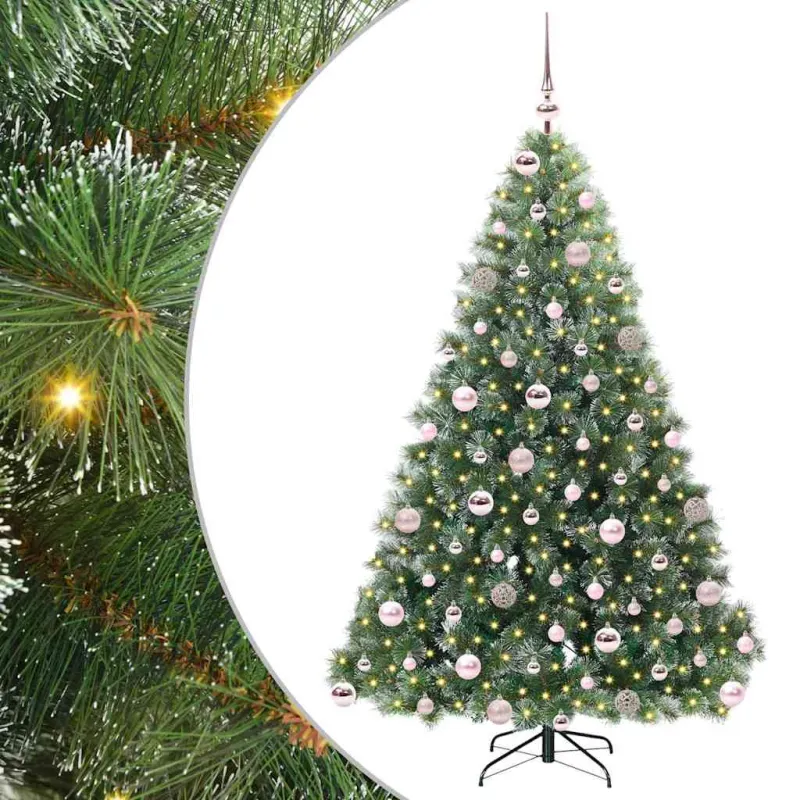 Dirbtinė Kalėdų eglutė su 300 LED Žalia 180 cm PE ir PVC