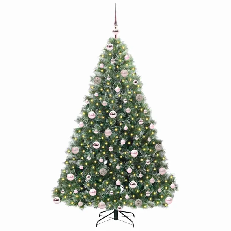 Dirbtinė Kalėdų eglutė su 300 LED Žalia 180 cm PE ir PVC