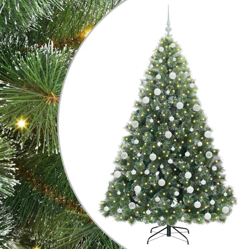 Dirbtinė Kalėdų eglutė su 300 LED Žalia 180 cm PE ir PVC