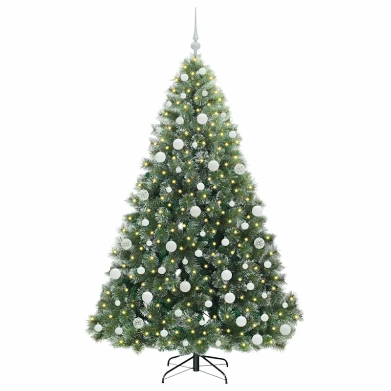 Dirbtinė Kalėdų eglutė su 300 LED Žalia 180 cm PE ir PVC