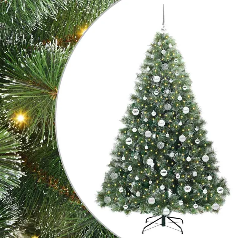 Dirbtinė Kalėdų eglutė su 300 LED Žalia 180 cm PE ir PVC
