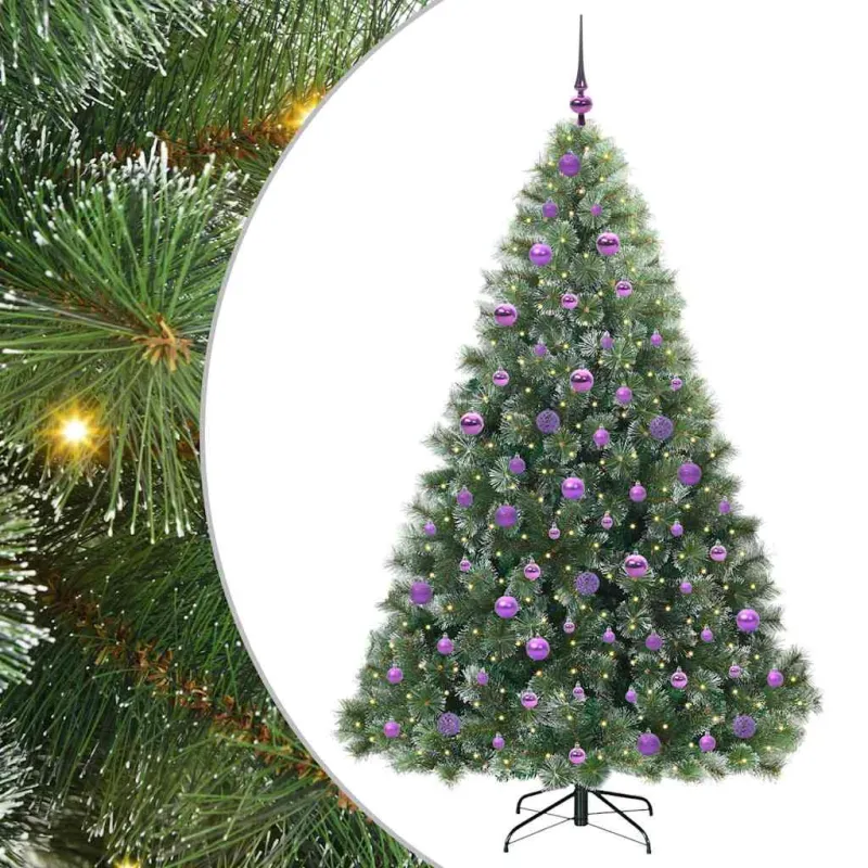 Dirbtinė Kalėdų eglutė su 300 LED Žalia 180 cm PE ir PVC